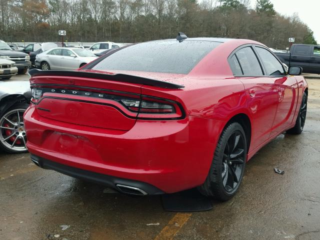 2C3CDXHG5GH126487 - 2016 DODGE CHARGER SX RED photo 4