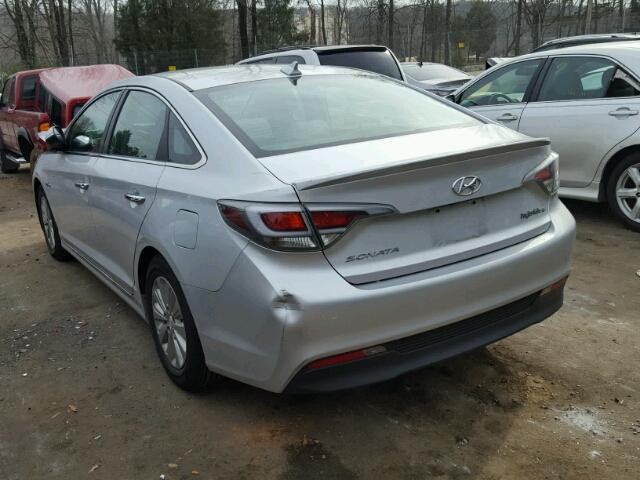 KMHE24L18GA016183 - 2016 HYUNDAI SONATA HYB SILVER photo 3