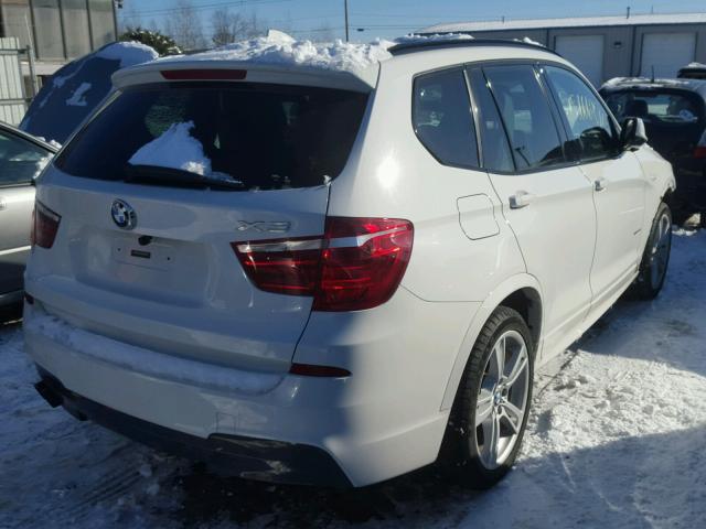 5UXWX7C52E0E75924 - 2014 BMW X3 XDRIVE3 WHITE photo 4