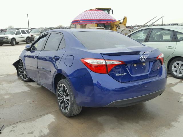 5YFBURHE0GP415191 - 2016 TOYOTA COROLLA L BLUE photo 3