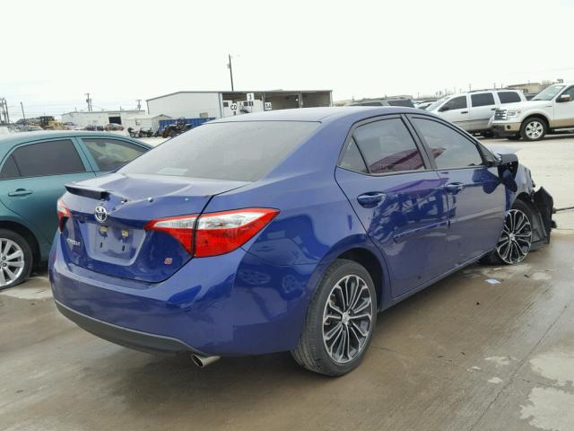 5YFBURHE0GP415191 - 2016 TOYOTA COROLLA L BLUE photo 4