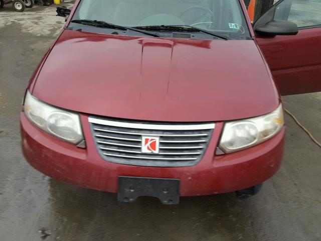 1G8AJ52FX5Z125102 - 2005 SATURN ION LEVEL RED photo 7