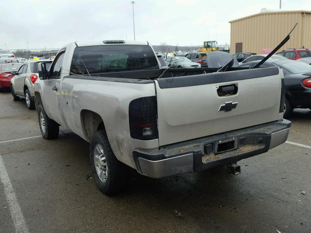 1GCHK24687E603119 - 2007 CHEVROLET SILVERADO BEIGE photo 3