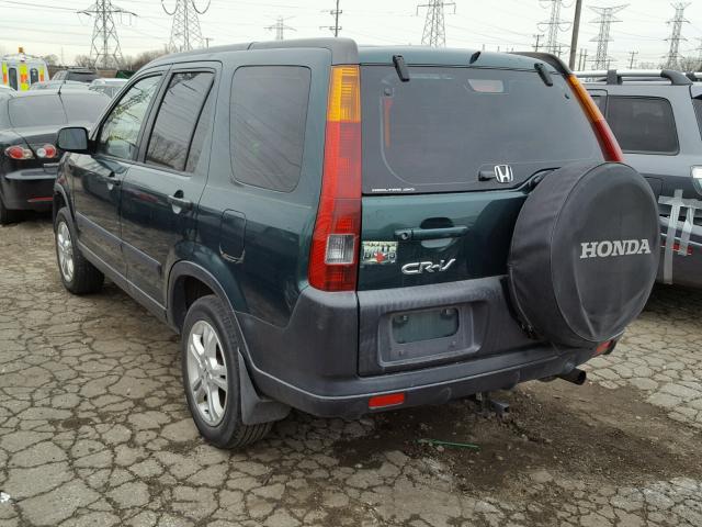 JHLRD78474C021429 - 2004 HONDA CR-V LX GREEN photo 3