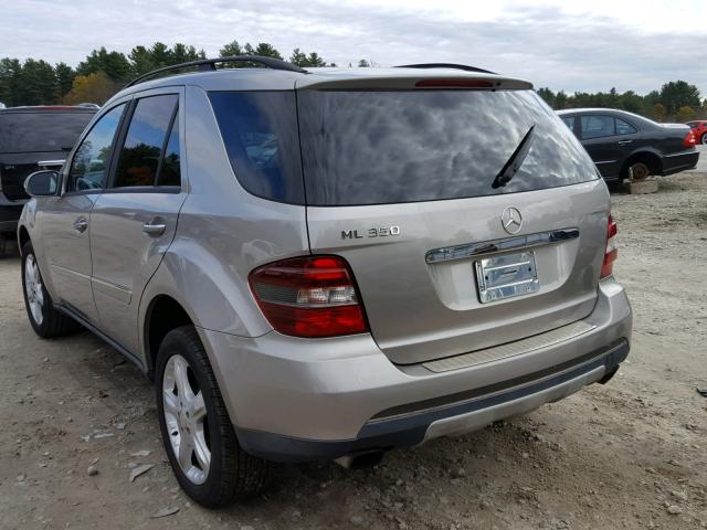 4JGBB86E06A076689 - 2006 MERCEDES-BENZ ML 350 SILVER photo 3