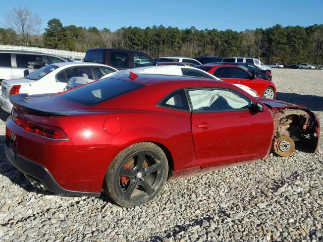 2G1FF1E30F9151154 - 2015 CHEVROLET CAMARO LT MAROON photo 2