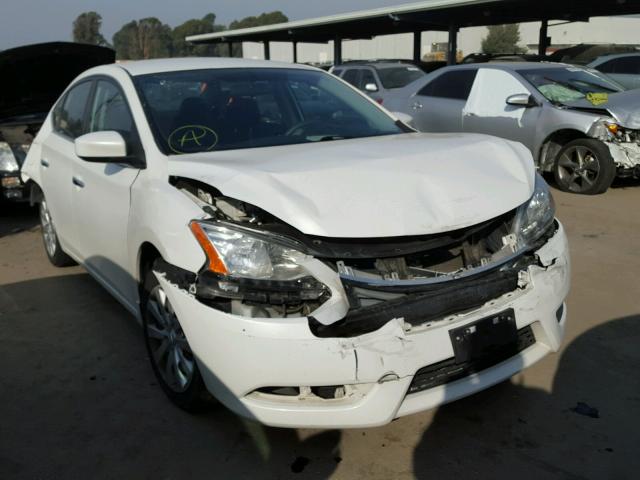 3N1AB7AP0DL700812 - 2013 NISSAN SENTRA S WHITE photo 1