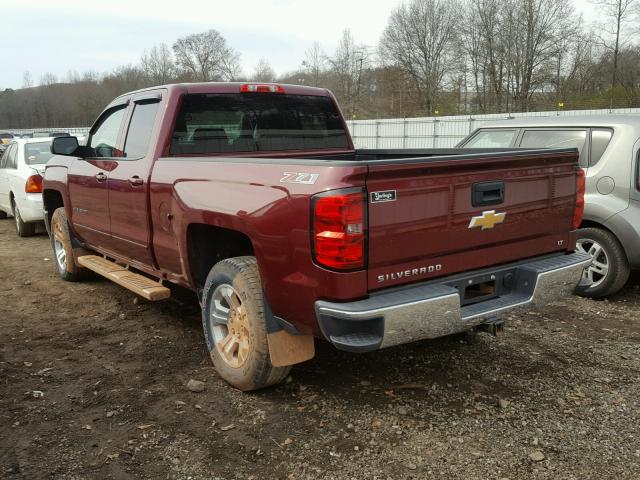 1GCVKRECXFZ348190 - 2015 CHEVROLET SILVERADO MAROON photo 3