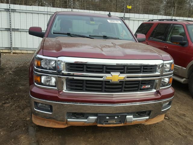 1GCVKRECXFZ348190 - 2015 CHEVROLET SILVERADO MAROON photo 8