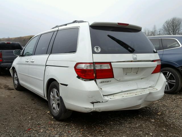 5FNRL38427B448646 - 2007 HONDA ODYSSEY EX WHITE photo 3