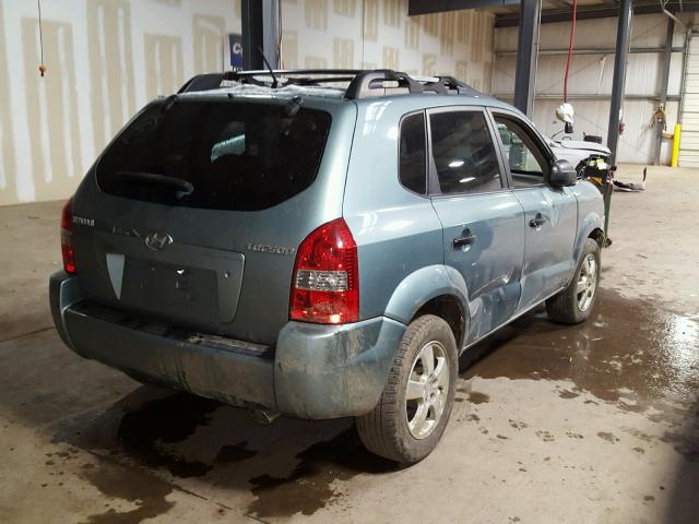 KM8JM12B96U249844 - 2006 HYUNDAI TUCSON GL TEAL photo 4