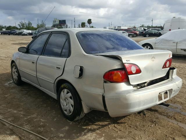 1NXBR12E31Z476293 - 2001 TOYOTA COROLLA CE SILVER photo 3