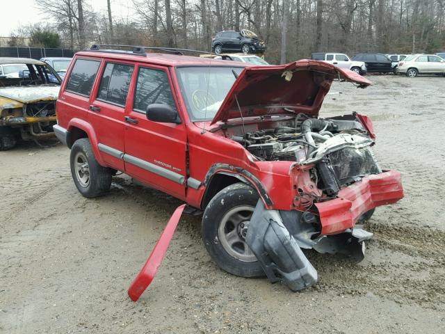 1J4FF48S8YL128190 - 2000 JEEP CHEROKEE S RED photo 1