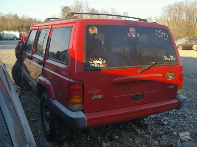 1J4FF48S8YL128190 - 2000 JEEP CHEROKEE S RED photo 3