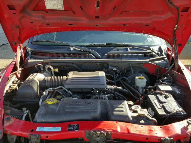 1B7GG22N7YS650992 - 2000 DODGE DAKOTA RED photo 7