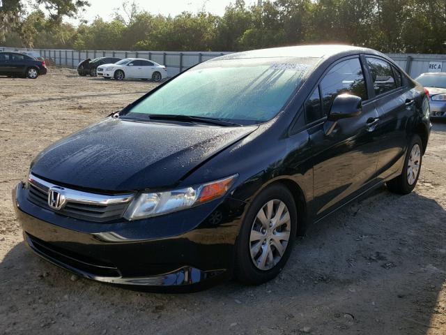 19XFB2F50CE101246 - 2012 HONDA CIVIC LX BLACK photo 2