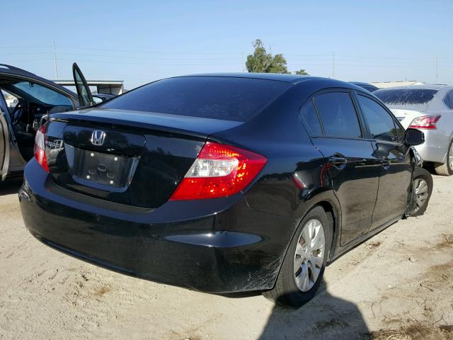 19XFB2F50CE101246 - 2012 HONDA CIVIC LX BLACK photo 4