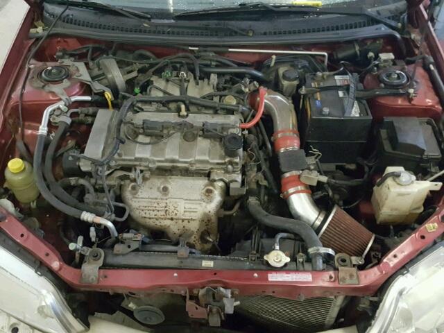 JM1BJ225110435945 - 2001 MAZDA PROTEGE LX RED photo 7