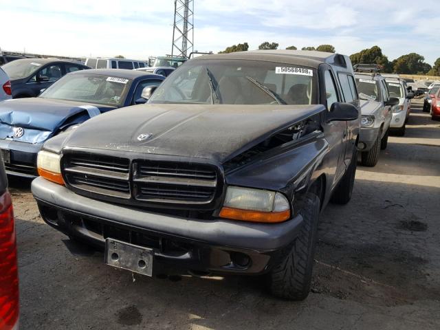 1B7FL36X32S604575 - 2002 DODGE DAKOTA SPO BLACK photo 2