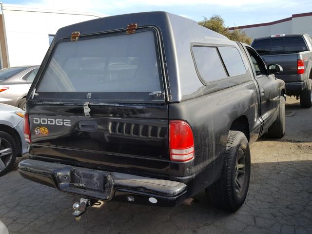 1B7FL36X32S604575 - 2002 DODGE DAKOTA SPO BLACK photo 4