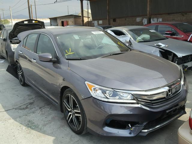 1HGCR2F51HA095449 - 2017 HONDA ACCORD SPO GRAY photo 1