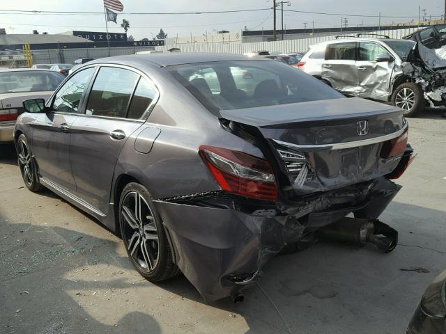 1HGCR2F51HA095449 - 2017 HONDA ACCORD SPO GRAY photo 3