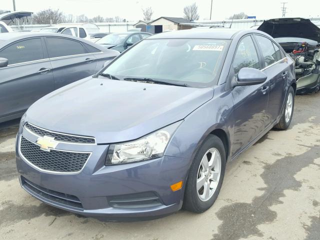 1G1PC5SB8E7421568 - 2014 CHEVROLET CRUZE LT BLUE photo 2