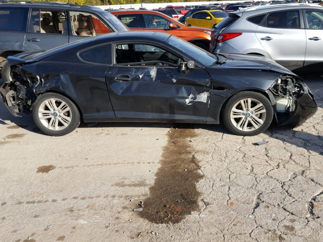 KMHHM66D87U261668 - 2007 HYUNDAI TIBURON GS BLACK photo 9