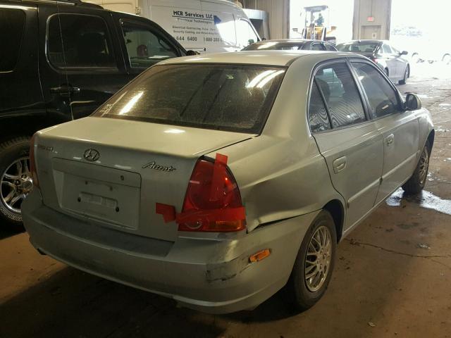 KMHCG45C75U617779 - 2005 HYUNDAI ACCENT GL BLUE photo 4