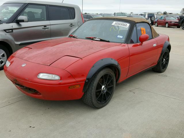 JM1NA3515L0134674 - 1990 MAZDA MIATA RED photo 2