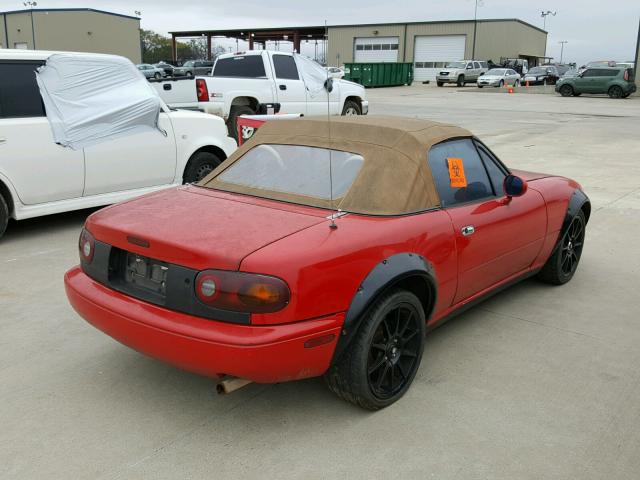 JM1NA3515L0134674 - 1990 MAZDA MIATA RED photo 4