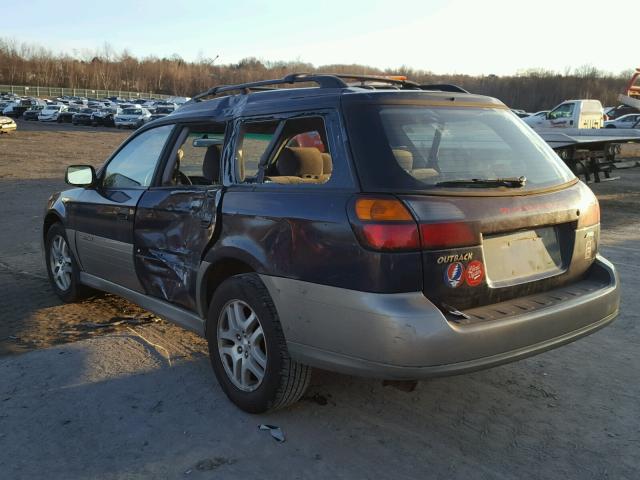 4S3BH6659Y6609829 - 2000 SUBARU LEGACY OUT BLUE photo 3