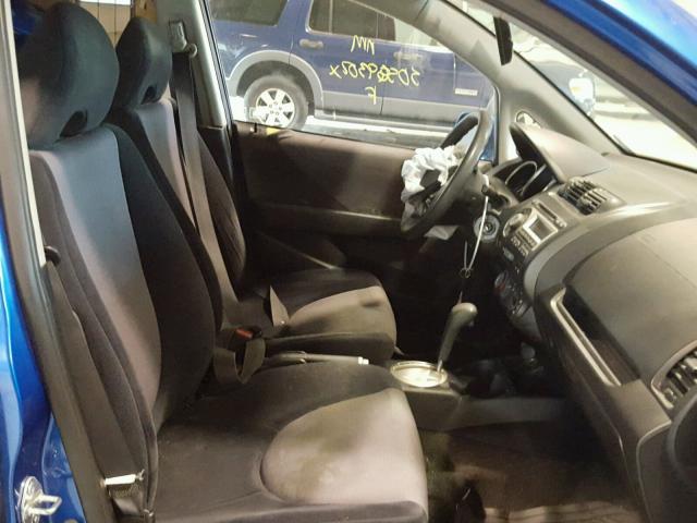 JHMGD38407S044878 - 2007 HONDA FIT BLUE photo 5