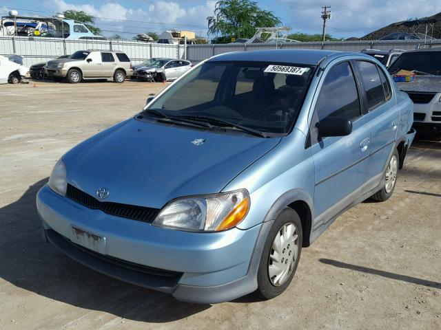 JTDBT123610144277 - 2001 TOYOTA ECHO BLUE photo 2