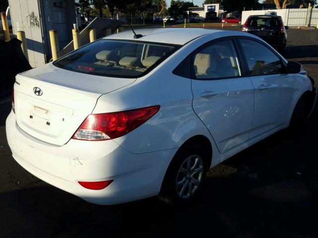 KMHCT4AE5EU650072 - 2014 HYUNDAI ACCENT GLS WHITE photo 4