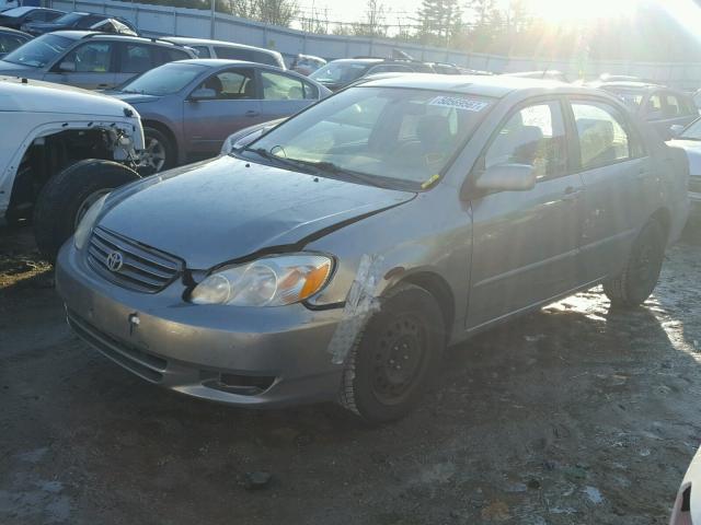 2T1BR32E04C294262 - 2004 TOYOTA COROLLA CE GRAY photo 2