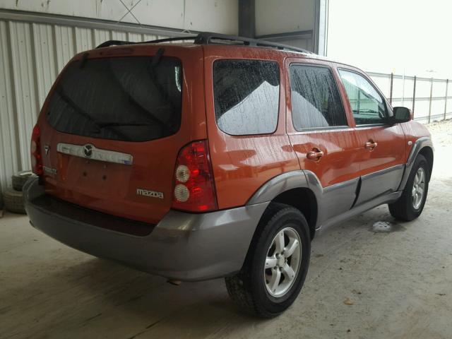 4F2YZ04105KM52845 - 2005 MAZDA TRIBUTE S ORANGE photo 4