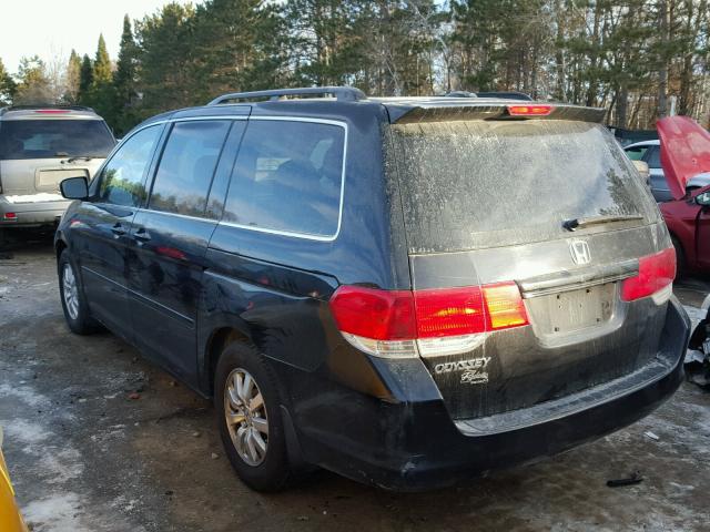 5FNRL38688B100773 - 2008 HONDA ODYSSEY EX BLACK photo 3