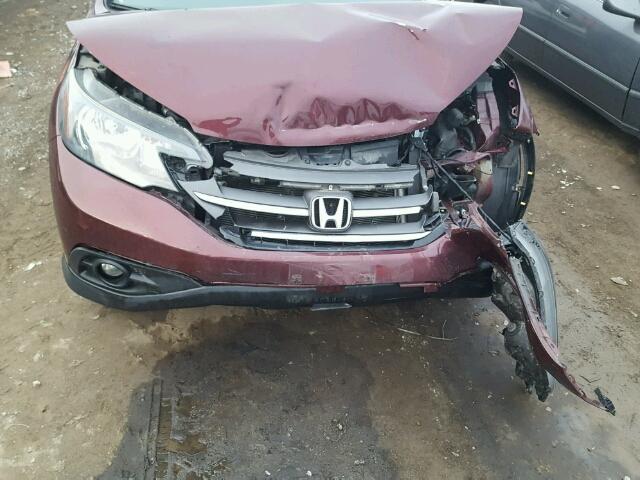 5J6RM4H76EL046050 - 2014 HONDA CR-V EXL BURGUNDY photo 7