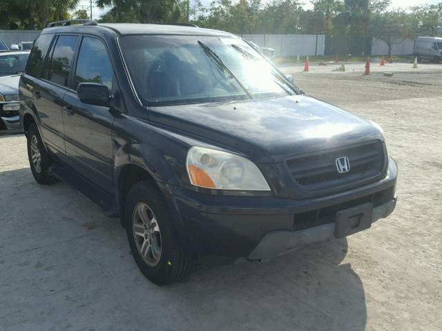 2HKYF18524H574146 - 2004 HONDA PILOT EXL BLACK photo 1