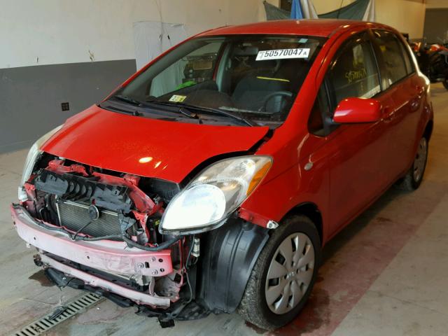 JTDKT4K32B5333417 - 2011 TOYOTA YARIS RED photo 2