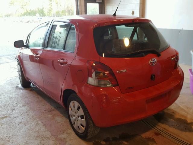 JTDKT4K32B5333417 - 2011 TOYOTA YARIS RED photo 3