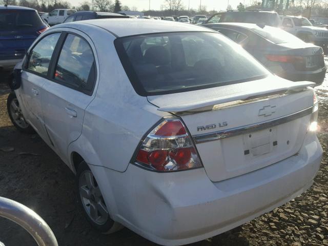 KL1TD56658B084589 - 2008 CHEVROLET AVEO BASE თეთრი ფოტო 3