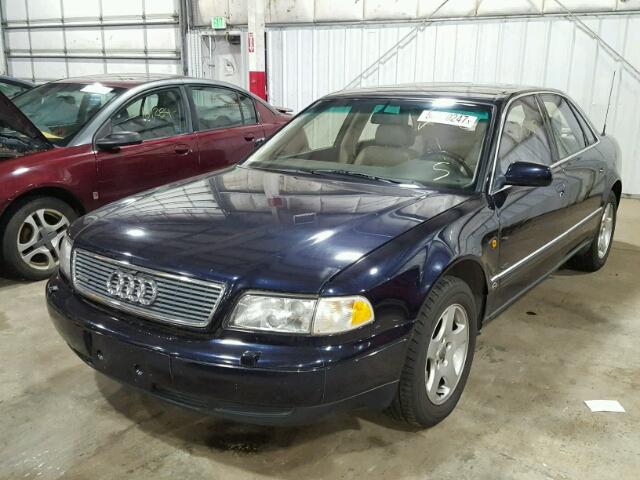 WAUBG84DXVN001101 - 1997 AUDI A8 QUATTRO BLUE photo 2