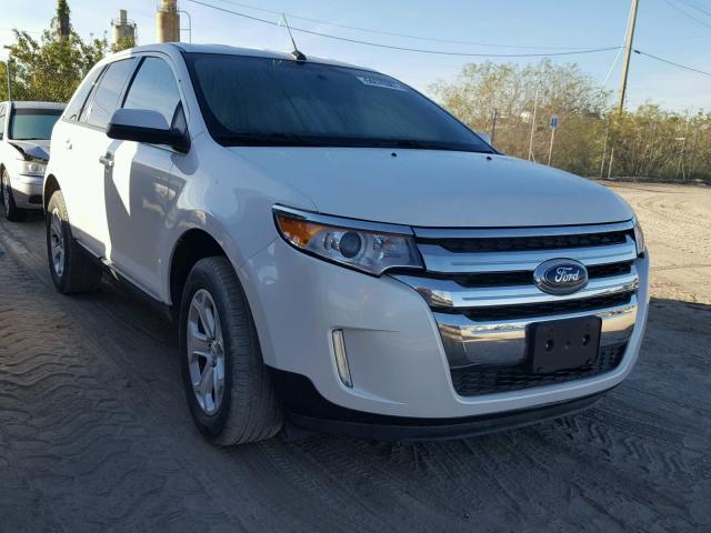 2FMDK3JCXEBB60586 - 2014 FORD EDGE SEL WHITE photo 1