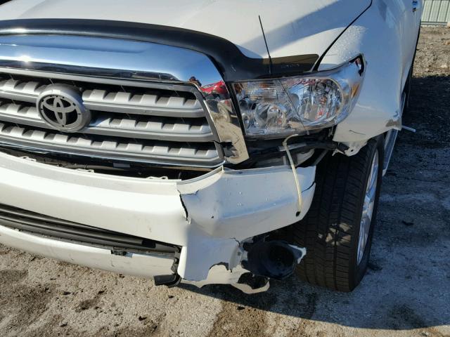 5TDDW5G18BS047871 - 2011 TOYOTA SEQUOIA PL WHITE photo 9