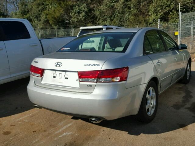 5NPEU46F76H049172 - 2006 HYUNDAI SONATA GLS SILVER photo 4