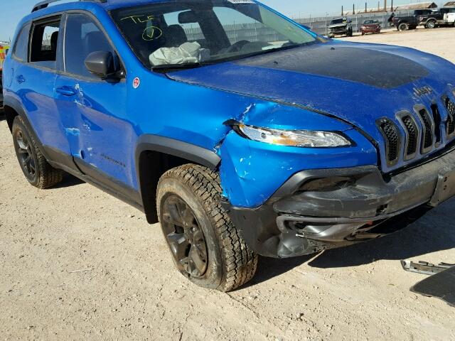 1C4PJMBBXJD522114 - 2018 JEEP CHEROKEE T BLUE photo 9