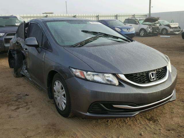 19XFB2F5XDE048492 - 2013 HONDA CIVIC LX GRAY photo 1