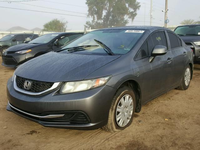 19XFB2F5XDE048492 - 2013 HONDA CIVIC LX GRAY photo 2